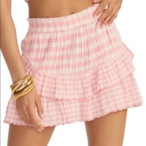 LoveShackFancy Shae Skirt Groovy Pink Size S